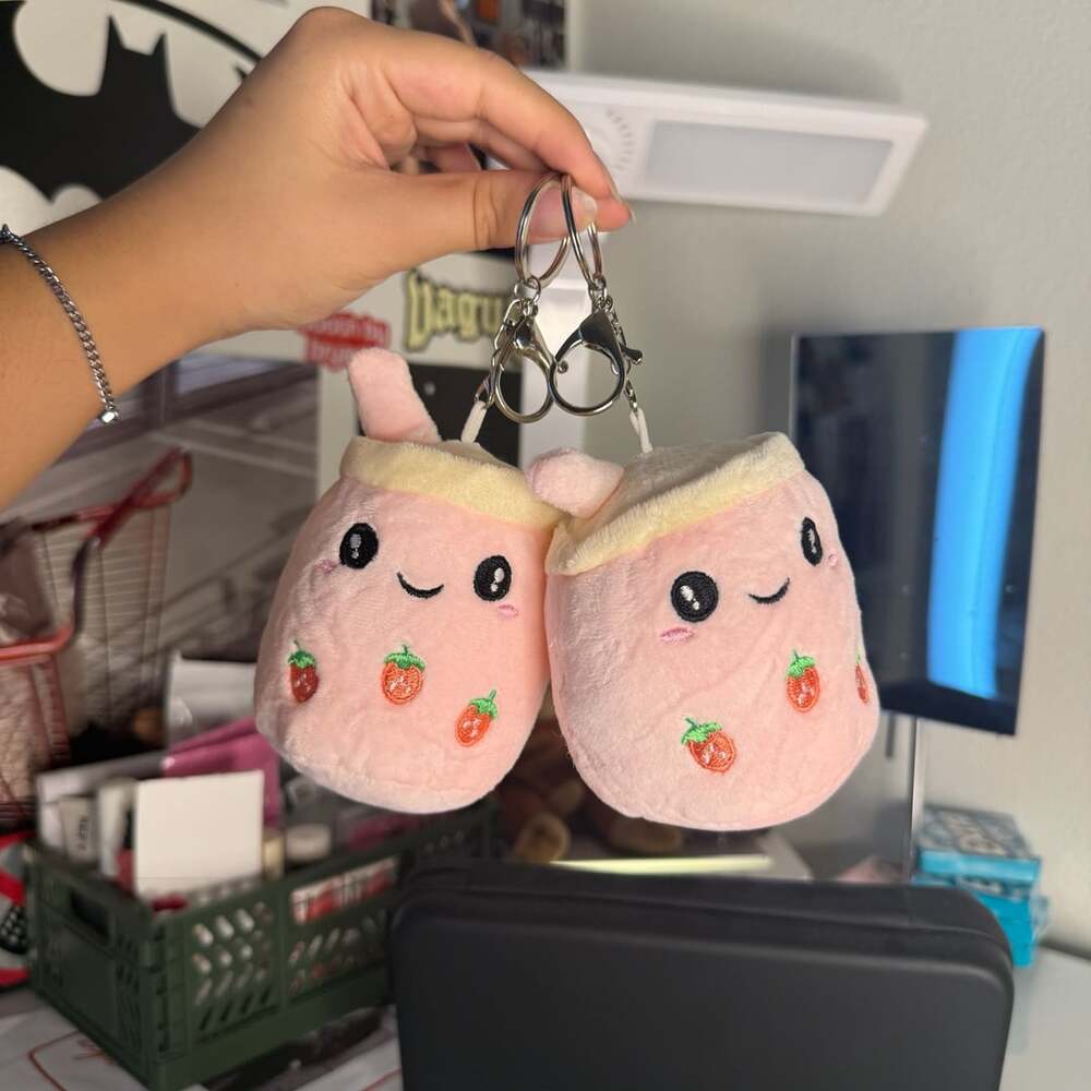 Summerfield Tea Bar Boba Plush Keychain Set Strawberry